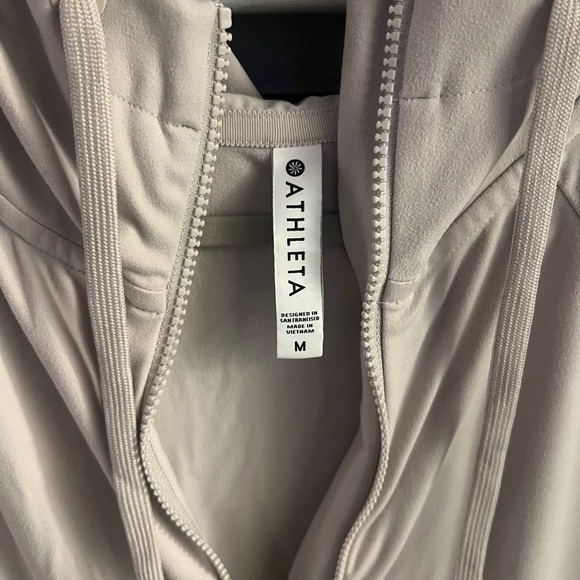 Athleta Abalone Light Grey Khaki Glacier Handkerchief Poncho Pullover - Picture 9 of 10